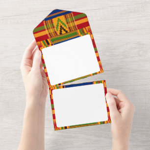 Afrikanische Printwerbung in einer einzigen Einlad All In One Einladung