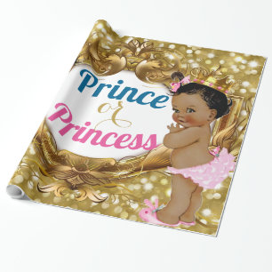 Afrikanische Prinz-oder Prinzessin-Glitter Geschenkpapier