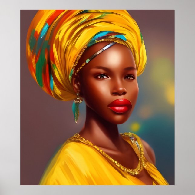 Afrikanische Prinzessin 4 Goldschmuck Poster (Vorne)