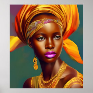 Afrikanische Prinzessin 5 Goldschmuck Poster