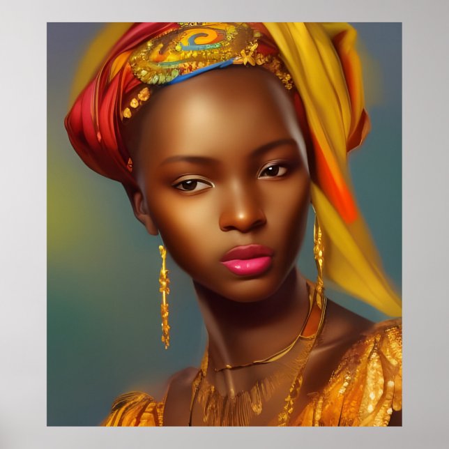 Afrikanische Prinzessin 6 Goldschmuck Poster (Vorne)
