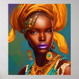 Afrikanische Prinzessin Goldschmuckposter Poster