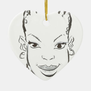 Afrikanische Prinzessin Keramikornament