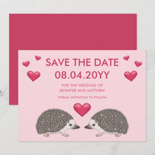 Afrikanische Pygmäen-Igel mit Herz Save the Date