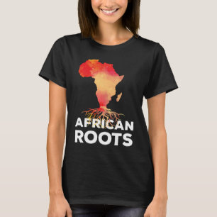 Afrikanische Roots Africa Map Proud African Afro T-Shirt