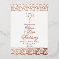 Afrikanische Rose Gold Elephant Hochzeit gepresst