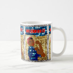 afrikanische Rosie the Riveter Tasse