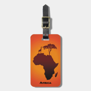 Afrikanische Safari-Karte - Gepäckanhänger