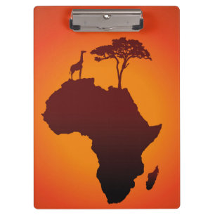 Afrikanische Safari-Karte - Klemmbrett