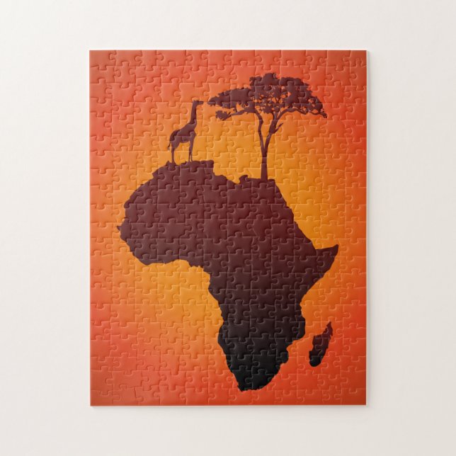Afrikanische Safari-Karte - Puzzlespiel Puzzle (Vertikal)