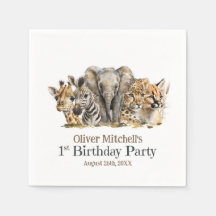 Afrikanische Safari-Tiere 1. Geburtstag-Party