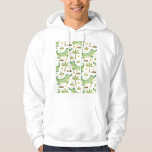 Afrikanische Safari: Wasserfarben-Krokodil & Palme Hoodie