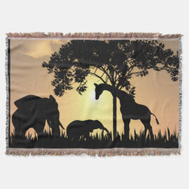 Afrikanische Safari-Wurfsdecke Decke