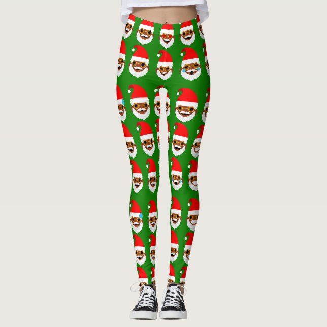 afrikanische santa emoji emoticons Leggings (Vorderseite)