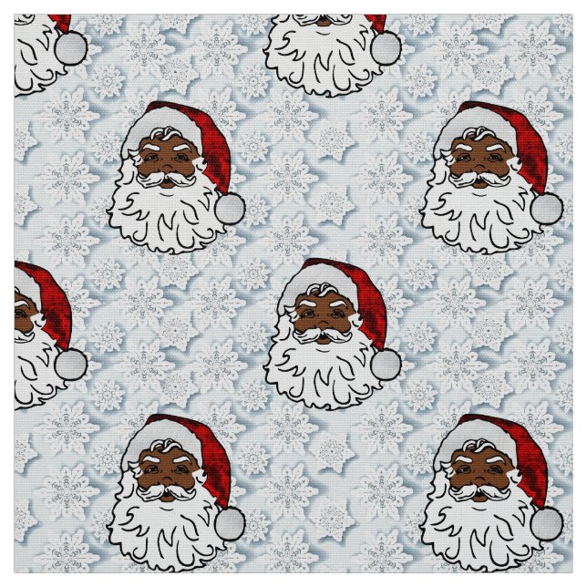afrikanische Santa-Schneeflocken Stoff (Muster)