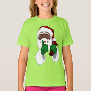 Afrikanische Santa Shirt Girl's Black Santa T - Sh