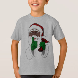 Afrikanische Santa Shirt Kid's Black Santa T - Shi
