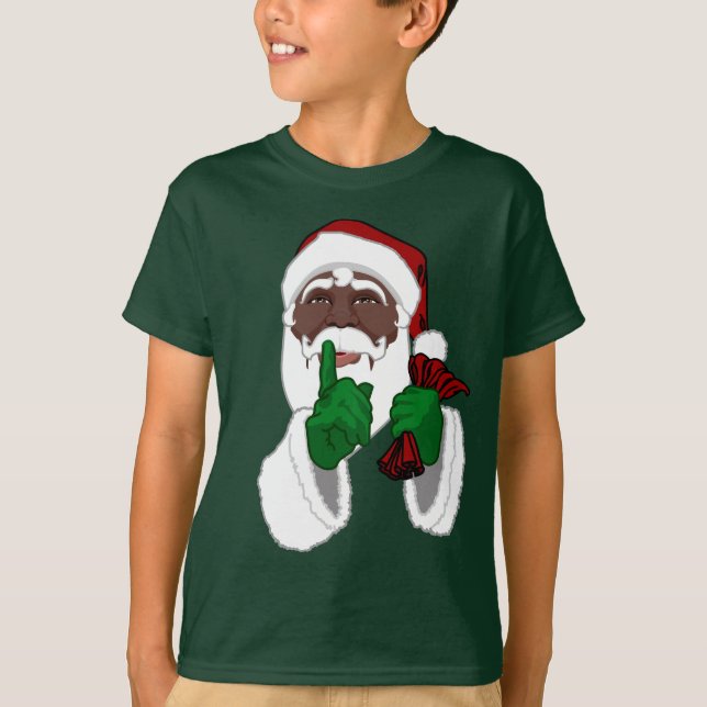 Afrikanische Santa Shirt Kid's Black Santa T - Shi (Vorderseite)