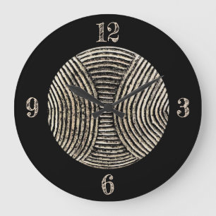 Afrikanische Schild-Uhr Große Wanduhr