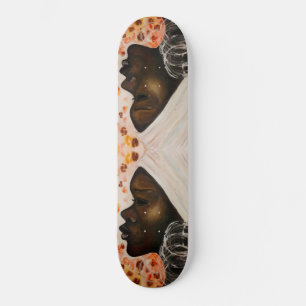 Afrikanische Schönheit - Aquarellmalerei - Kunst Skateboard