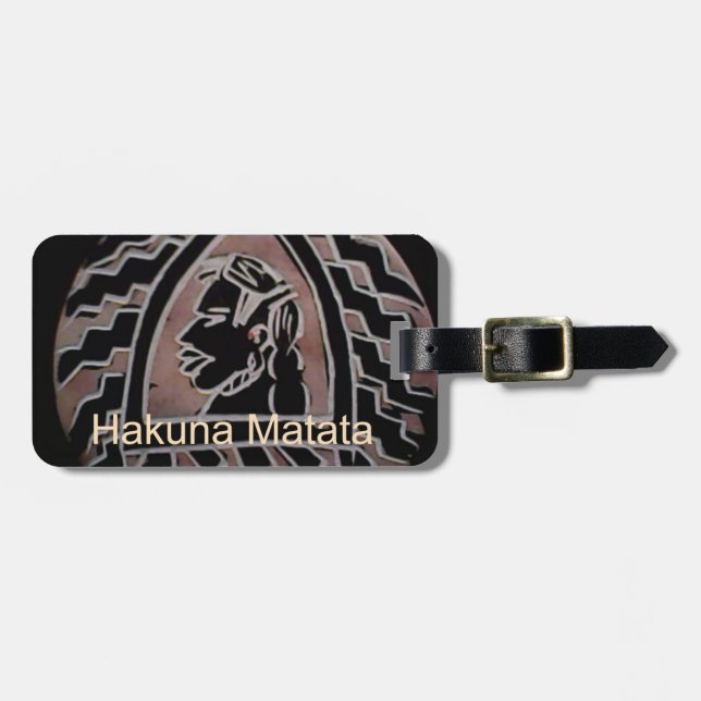 Afrikanische Schönheit: Bongo Maasai Portrait Trib Gepäckanhänger (Vorderseite horizontal)