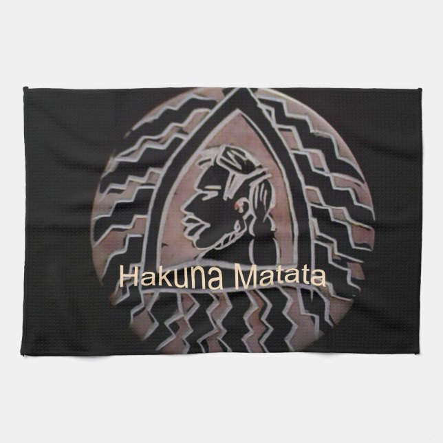 Afrikanische Schönheit: Bongo Maasai Portrait Trib Handtuch (Horizontal)