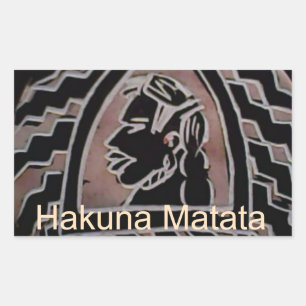 Afrikanische Schönheit: Bongo Maasai Portrait Trib Rechteckiger Aufkleber