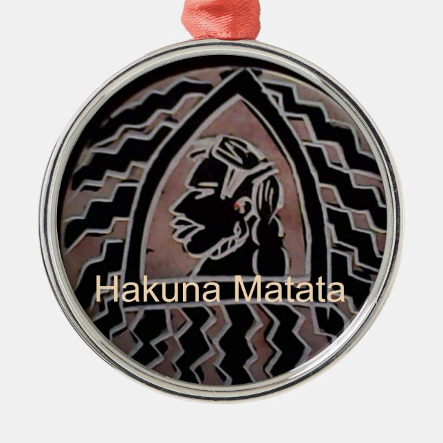 Afrikanische Schönheit: Bongo Maasai Portrait Trib Silbernes Ornament (Vorne)