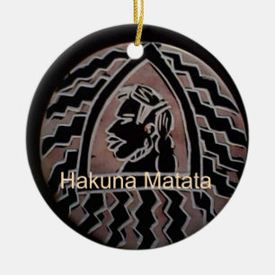 Afrikanische Schönheit: Bongo-Maasai-Porträt Stamm Keramikornament