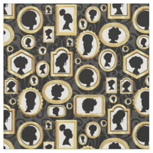afrikanische Schönheit Vintage-Damasken-Cameo Stoff