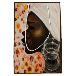 Afrikanische Schönheitscreme Hübsche Frau Mittlere Geschenktüte