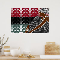Afrikanische schwarze Frau mit Heritage Head Wrap