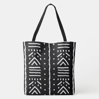 Afrikanische schwarze Mudcloth-Tasche - Trage-Stil
