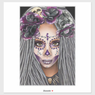 Afrikanische Schwarze Voodoo Priestersess Fantasy  Aufkleber