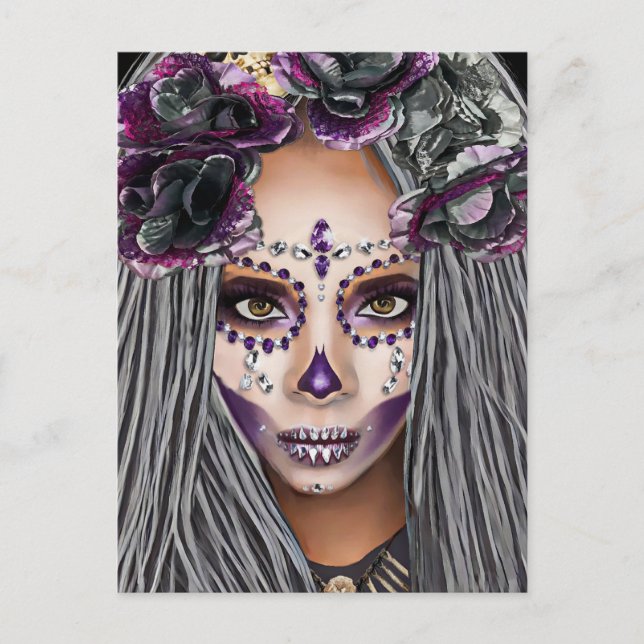 Afrikanische Schwarze Voodoo Priestersess Fantasy  Postkarte (Vorderseite)