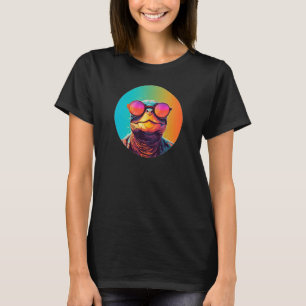 Afrikanische Seite Necked Turtle Wearing Sonnenbri T-Shirt