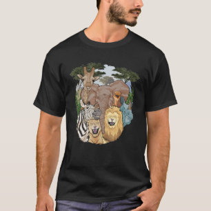 Afrikanische Selfie Savanna Africa Safari Animals T-Shirt