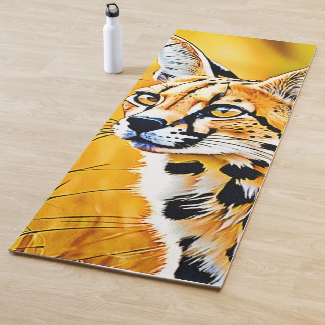 Afrikanische Serval Art Yogamatte (Beispiel)