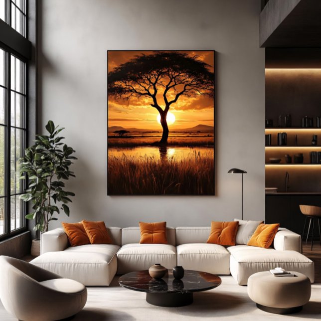 Afrikanische Silhouette Poster (Von Creator hochgeladen)