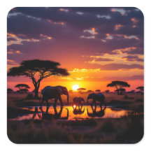 Afrikanische Sonnenuntergangs-Majestät-Leggings-St