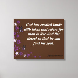 Afrikanische Sprichwörter Leinwanddruck