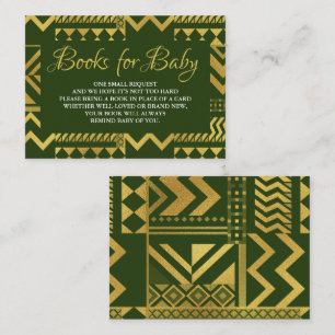 Afrikanische Stammes-Baby-Party-Buch-Anfrage Begleitkarte