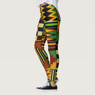 Afrikanische Stammes-Kente-Design-Leggings Leggings
