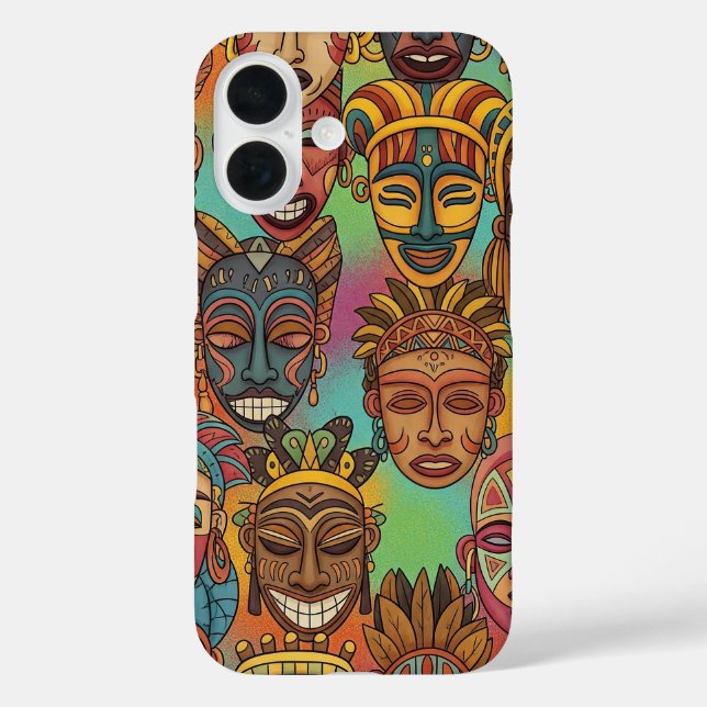 AFRIKANISCHE STAMMESMASKE Case-Mate iPhone HÜLLE (Rückseite)