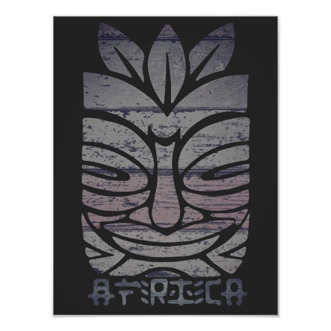 Afrikanische Stammesmaske Fotodruck (Vorne)