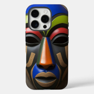Afrikanische Stammesmaske Geometrische Symbolik iPhone 16 Pro Hülle
