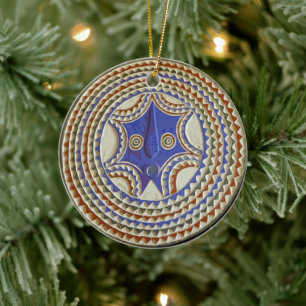 Afrikanische Stammesmaske Keramik Ornament