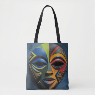 Afrikanische Stammesmaske Kubismus Abstract