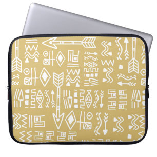 Afrikanische Stammesstreifen: Bohemian Ägyptischer Laptopschutzhülle