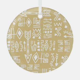 Afrikanische Stammesstreifen: Bohemisch ägyptisch Ornament Aus Glas